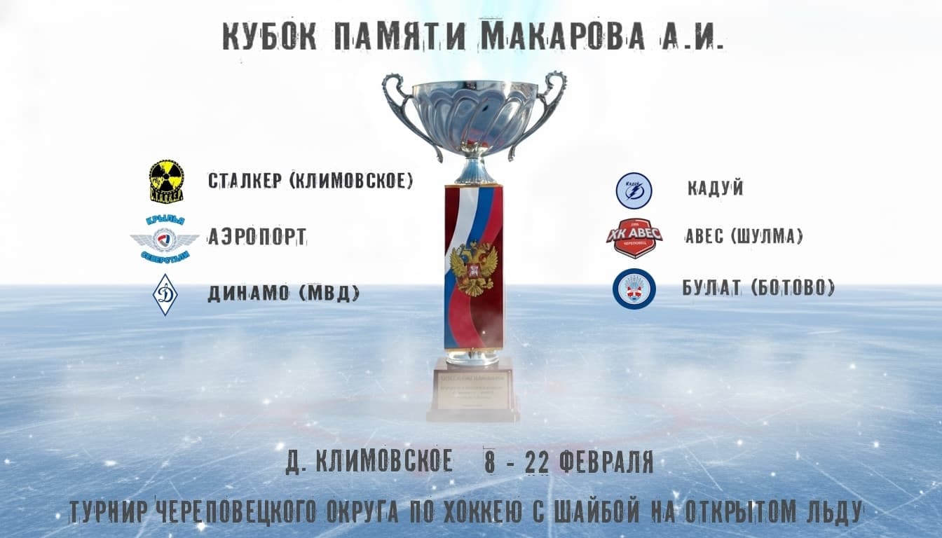 Афиша второго Кубка с гербами всех шести команд